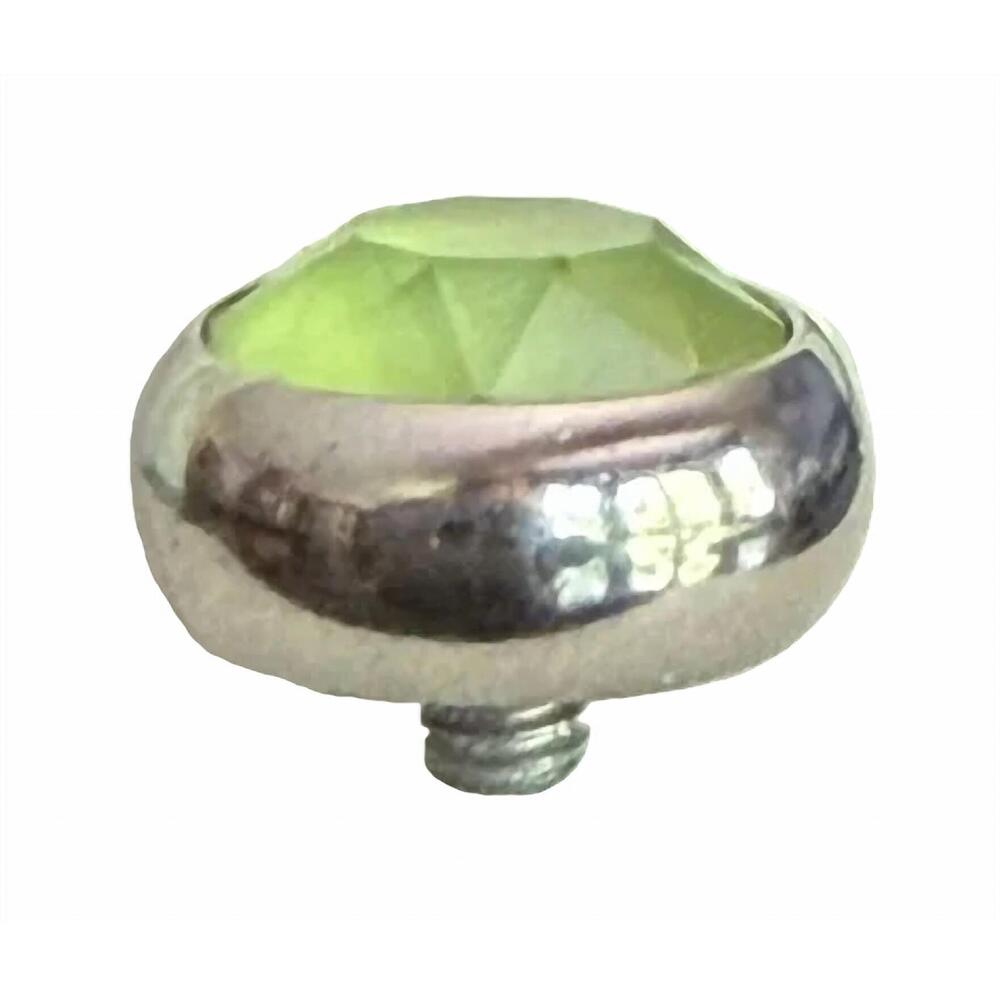 NEW QUDO women's tondo 10mm jewelry topper in citrus green